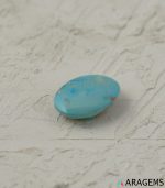 Natural Iranian Turquoise Cabochon – blue Turquoise-T3-Perspective | Aragems