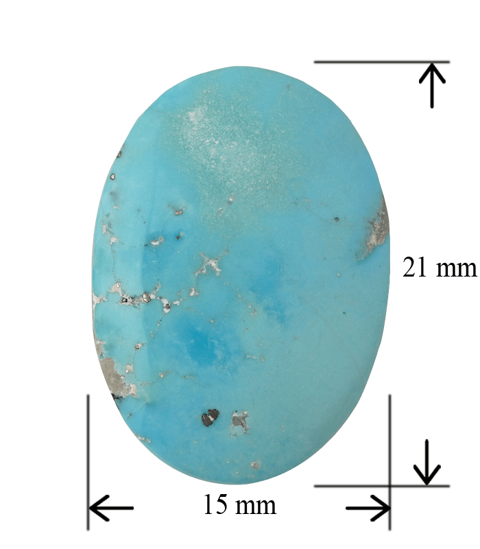 Natural Iranian Turquoise Cabochon – blue Turquoise-T3 | Aragems