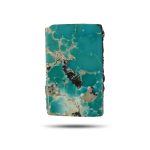 blue-green Iranian turquoise showing pyrite inclusions and natural matrix pattern-T6-Aragems