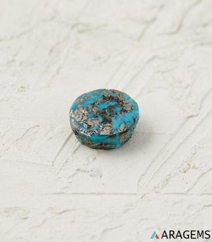 Kerman Turquoise with Pyrite Inclusions-T5 | Aragems