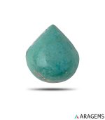 natural Persian turquoise teardrop cabochon showing blue-green color and smooth polished dome.t9 - Aragems