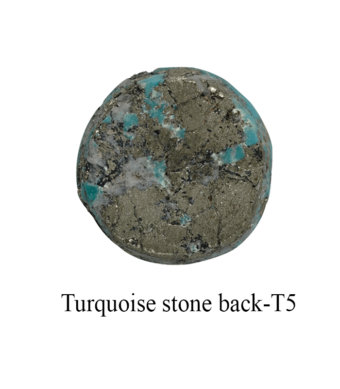 Back of Kerman Turquoise with Pyrite Inclusions-T5 | Aragems