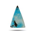 blue Neyshabur turquoise cabochon with natural dark matrix.t16 | Aragems