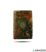 Iranian Turquoise with Green Tone and Golden Matrix Pattern-T18 | Aragems