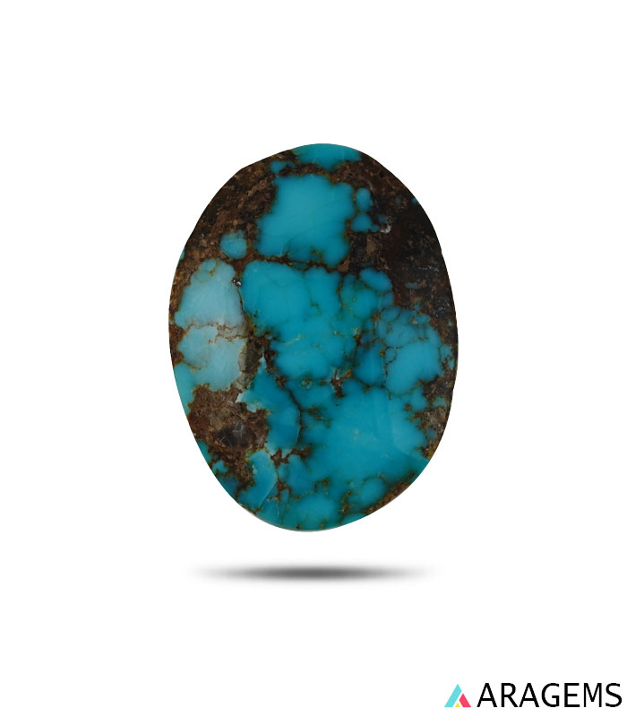 Neyshabur Blue Turquoise with Spiderweb Matrix | Aragems