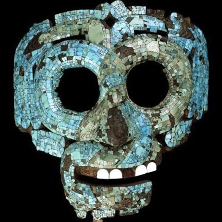 Old turquoise mask