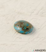 Iranian Turquoise Cabochon with Brown Matrix-T12-Aragems