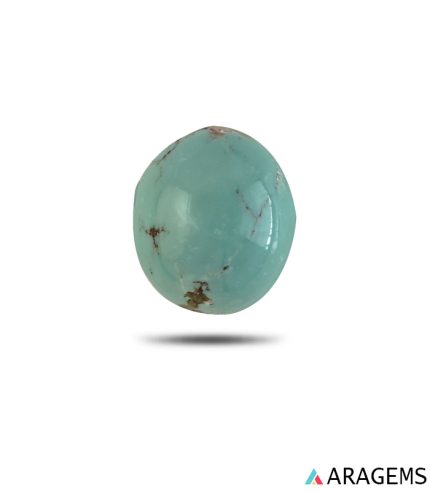 green Persian turquoise Ajami cabochon with minimal matrix-T27-Aragems