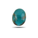natural Iranian turquoise cabochon with blue color and light golden matrix.T28-Aragems