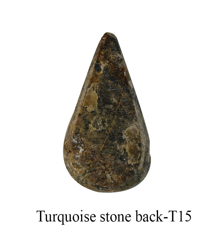 Back view of Neyshabur turquoise with raw host-rock texture.t15 | Aragems