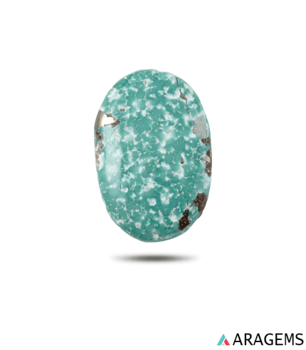 Natural Iranian Turquoise Blue with Cloud Matrix-T35