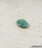 Natural green Kerman turquoise oval cabochon, alternate view - T40